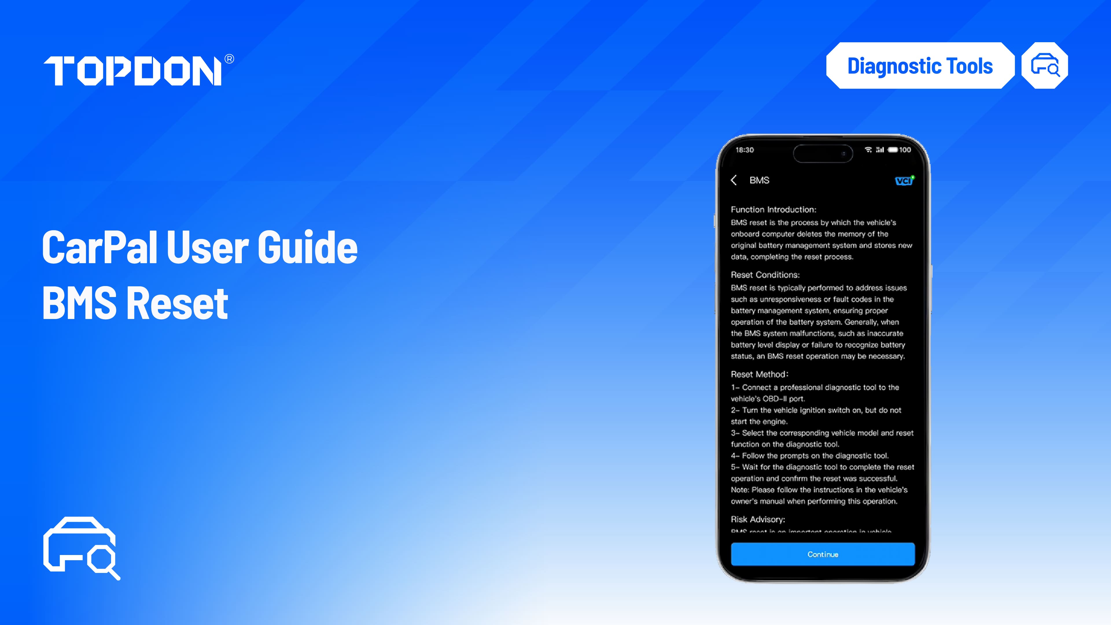 TOPDON CarPal User Guide - BMS Reset